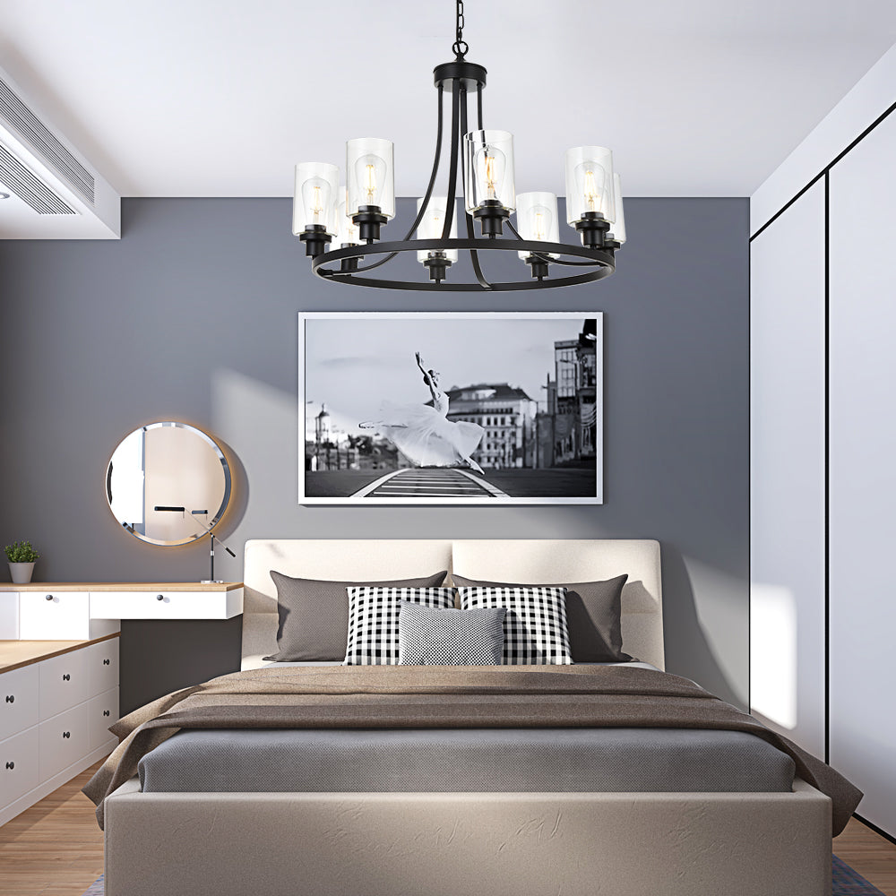 Melucee Alejandro Modern Adjustable Glass Pendant Light