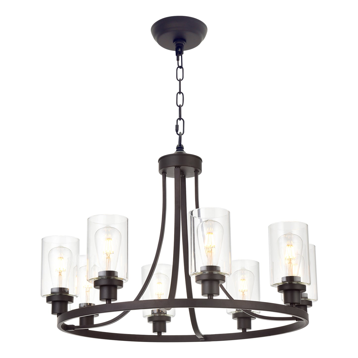 Melucee Alejandro Modern Adjustable Glass Pendant Light