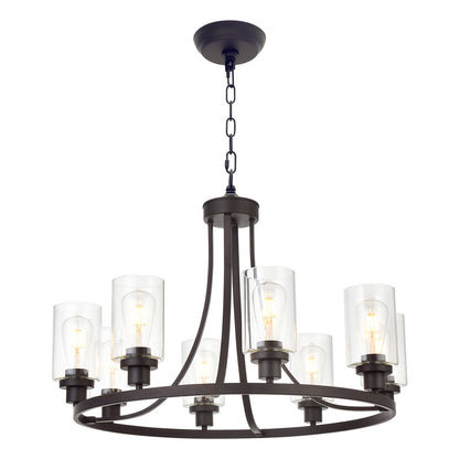 Melucee Alejandro Modern Adjustable Glass Pendant Light