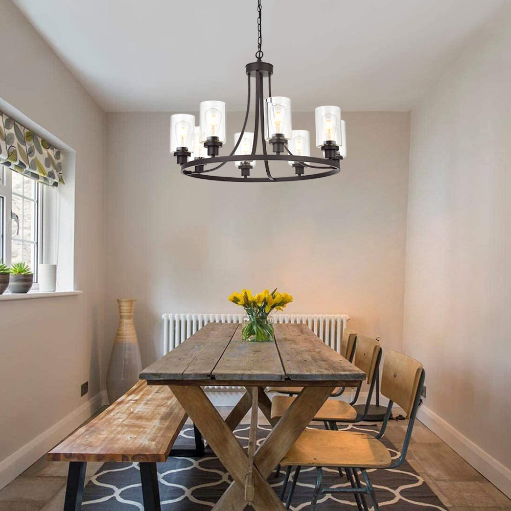 Melucee Alejandro Modern Adjustable Glass Pendant Light