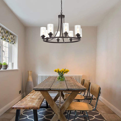 Melucee Alejandro Modern Adjustable Glass Pendant Light