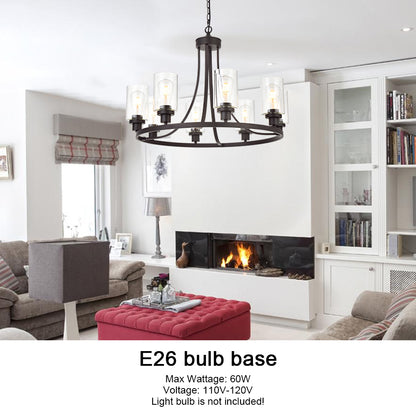 Melucee Alejandro Modern Adjustable Glass Pendant Light