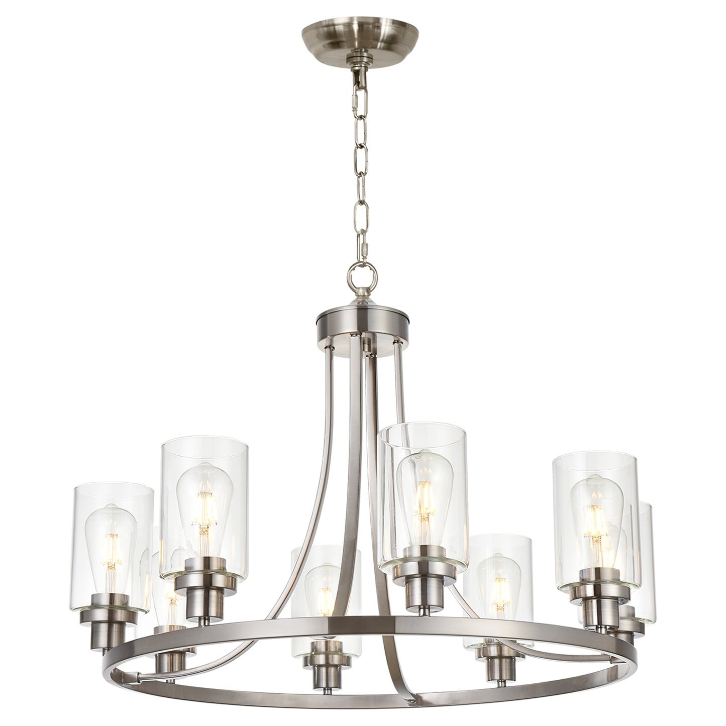 Melucee Alejandro Modern Adjustable Glass Pendant Light