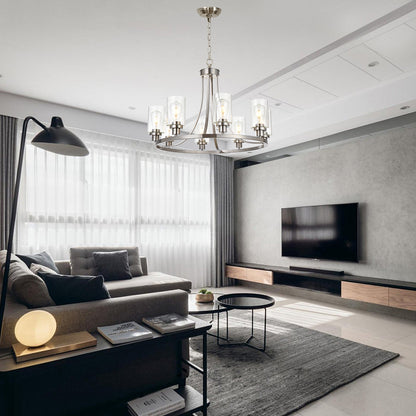 Melucee Alejandro Modern Adjustable Glass Pendant Light