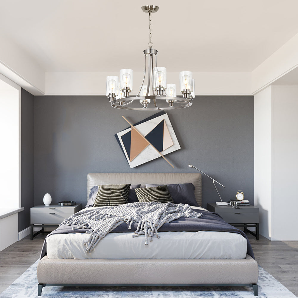 Melucee Alejandro Modern Adjustable Glass Pendant Light