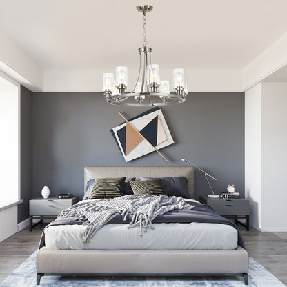 Melucee Alejandro Modern Adjustable Glass Pendant Light