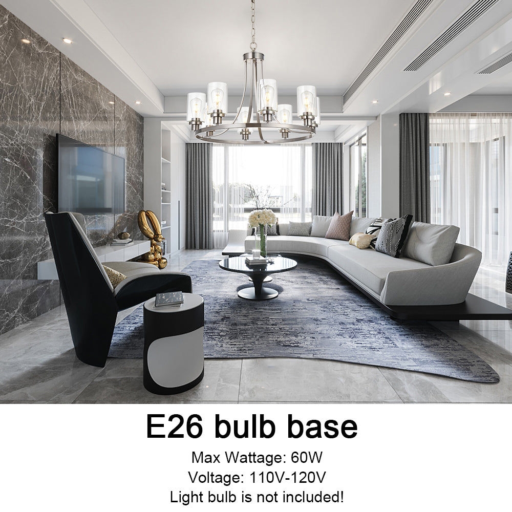 Melucee Alejandro Modern Adjustable Glass Pendant Light