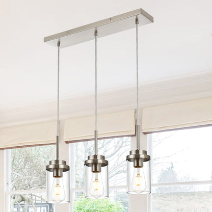 Melucee Collin Linear Kitchen Island Lighting Modern Pendant Light