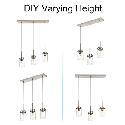 Melucee Collin Linear Kitchen Island Lighting Modern Pendant Light