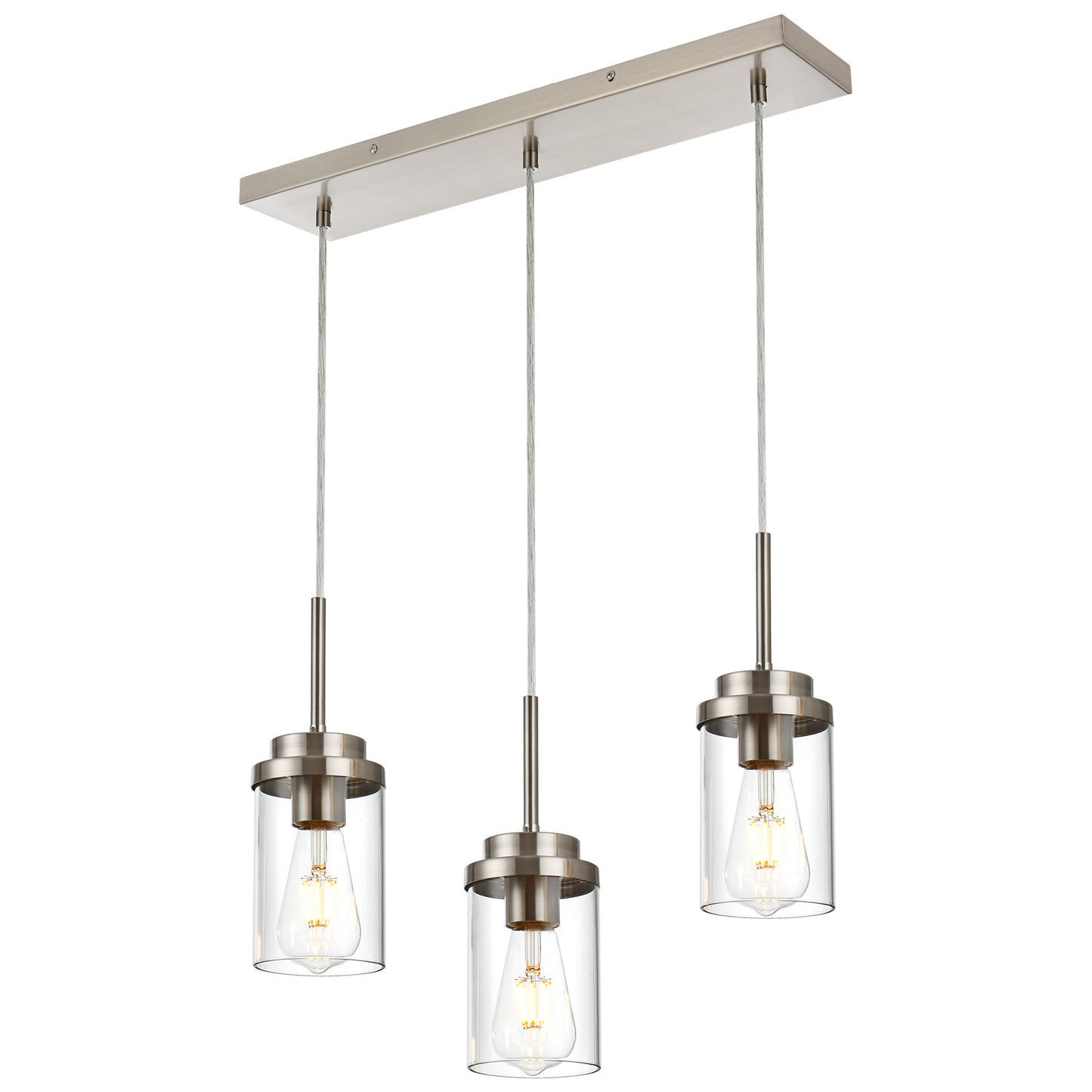 Melucee Collin Linear Kitchen Island Lighting Modern Pendant Light