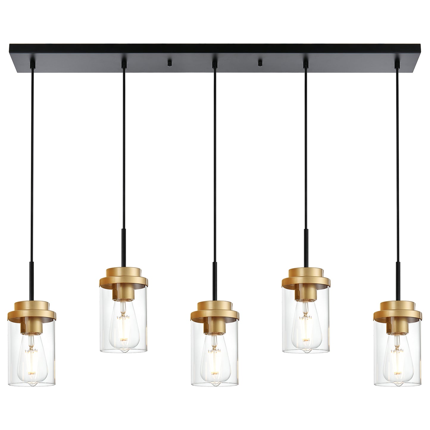 Melucee Collin Linear Kitchen Island Lighting Modern Pendant Light