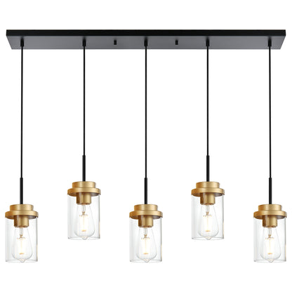Melucee Collin Linear Kitchen Island Lighting Modern Pendant Light