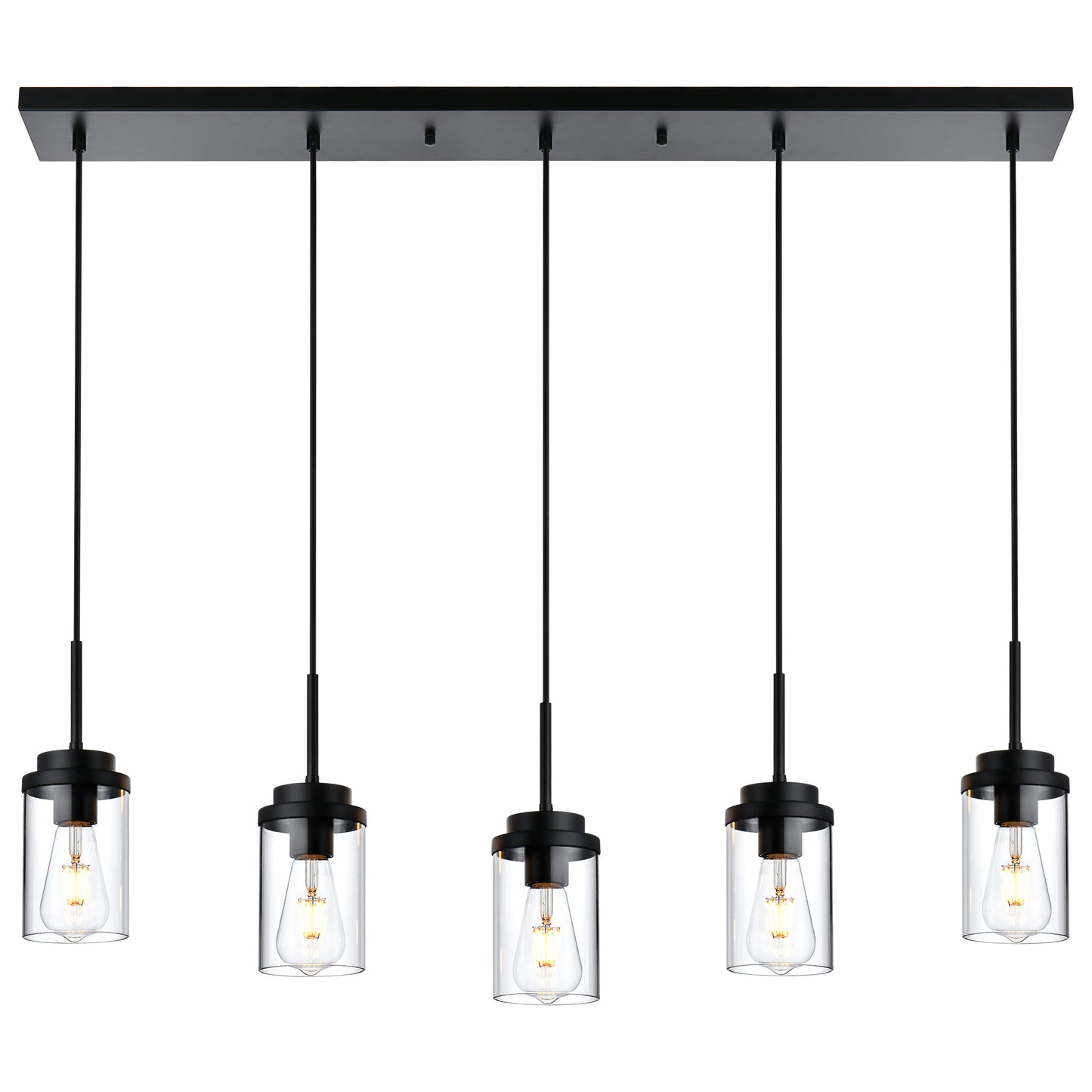 Melucee Collin Linear Kitchen Island Lighting Modern Pendant Light