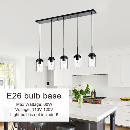 Melucee Collin Linear Kitchen Island Lighting Modern Pendant Light
