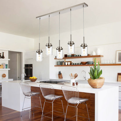 Melucee Collin Linear Kitchen Island Lighting Modern Pendant Light