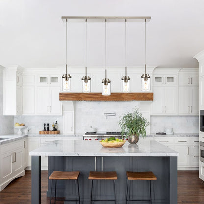 Melucee Collin Linear Kitchen Island Lighting Modern Pendant Light