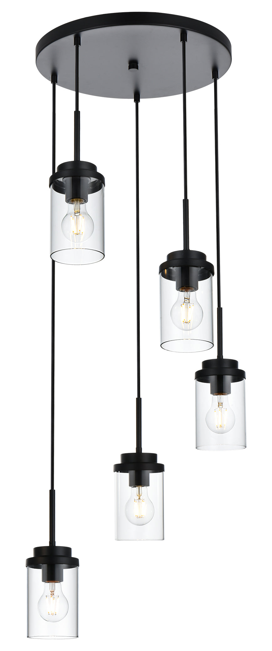 Melucee Garrett Modern Adjustable Glass Pendant Light Elegant Inclined Ceiling Lights