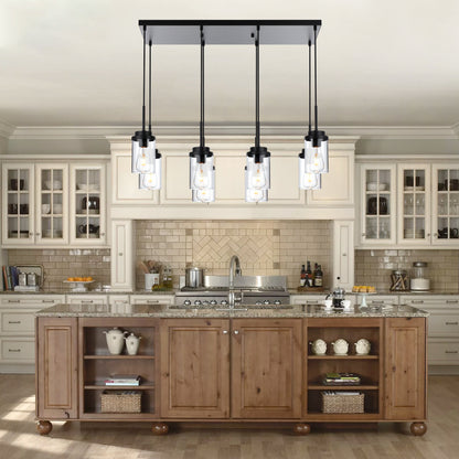 Melucee Collin Linear Kitchen Island Lighting Modern Pendant Light
