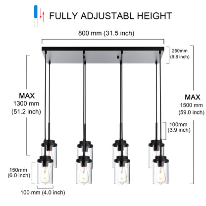 Melucee Collin Linear Kitchen Island Lighting Modern Pendant Light
