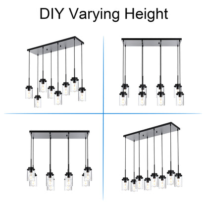 Melucee Collin Linear Kitchen Island Lighting Modern Pendant Light