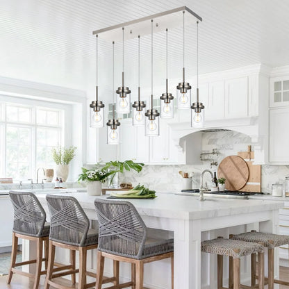 Melucee Collin Linear Kitchen Island Lighting Modern Pendant Light