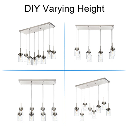 Melucee Collin Linear Kitchen Island Lighting Modern Pendant Light