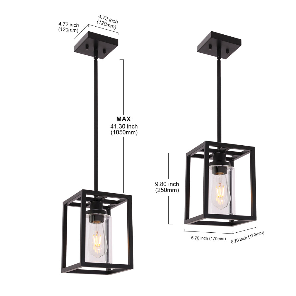 Melucee Brett Lantern Kitchen Pendant Light