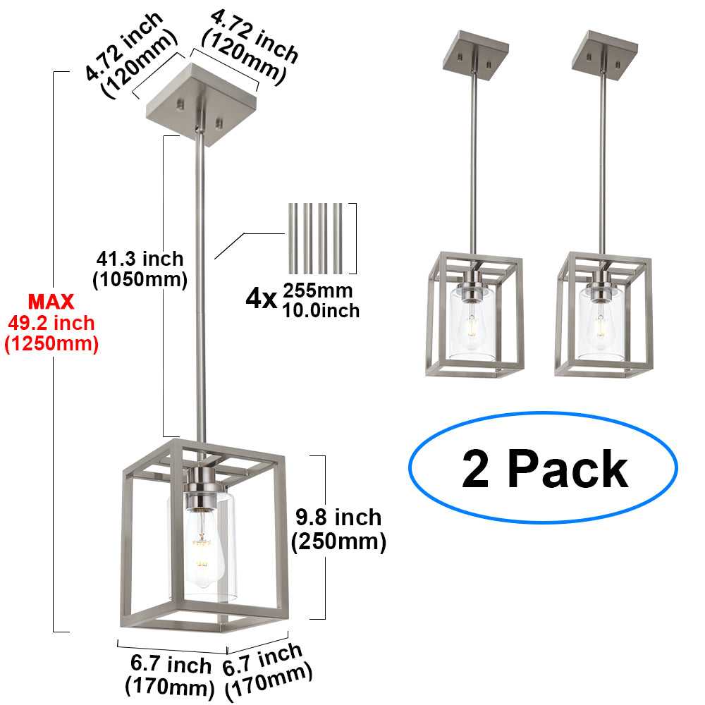 Melucee Brett Lantern Kitchen Pendant Light