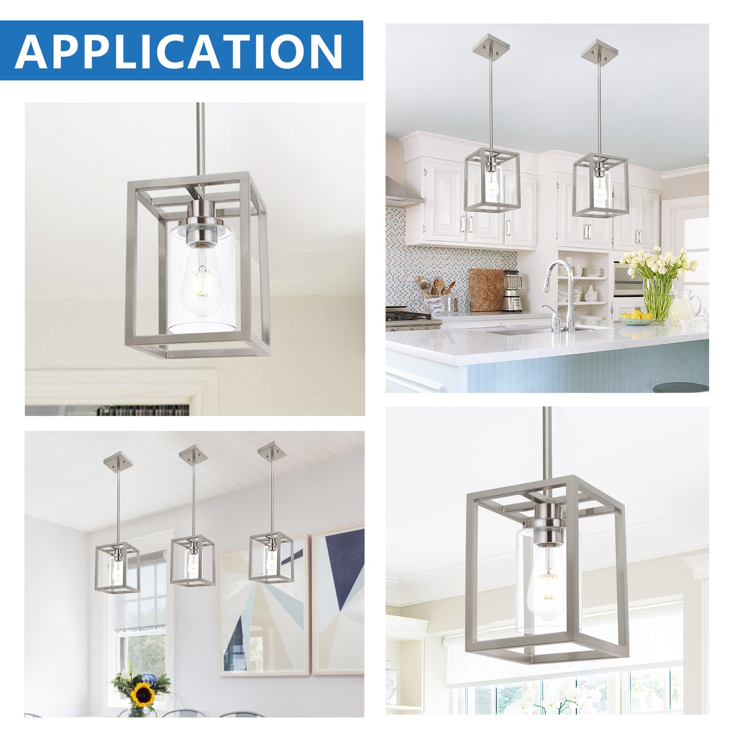 Melucee Brett Lantern Kitchen Pendant Light