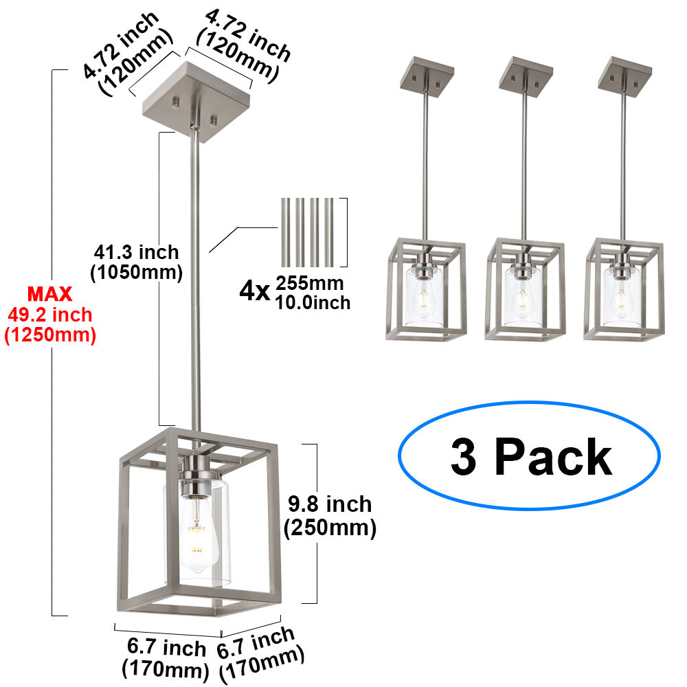 Melucee Brett Lantern Kitchen Pendant Light
