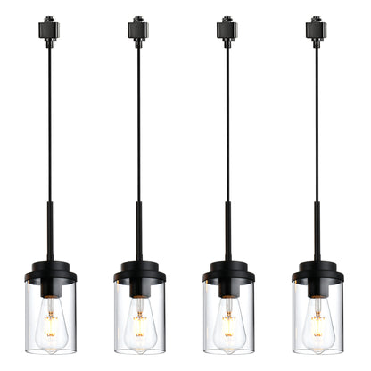 Melucee Edgar H-type Track Pendant Lights 4packs