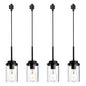 Melucee Edgar H-type Track Pendant Lights 4packs