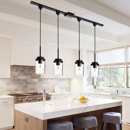 Melucee Edgar H-type Track Pendant Lights 4packs