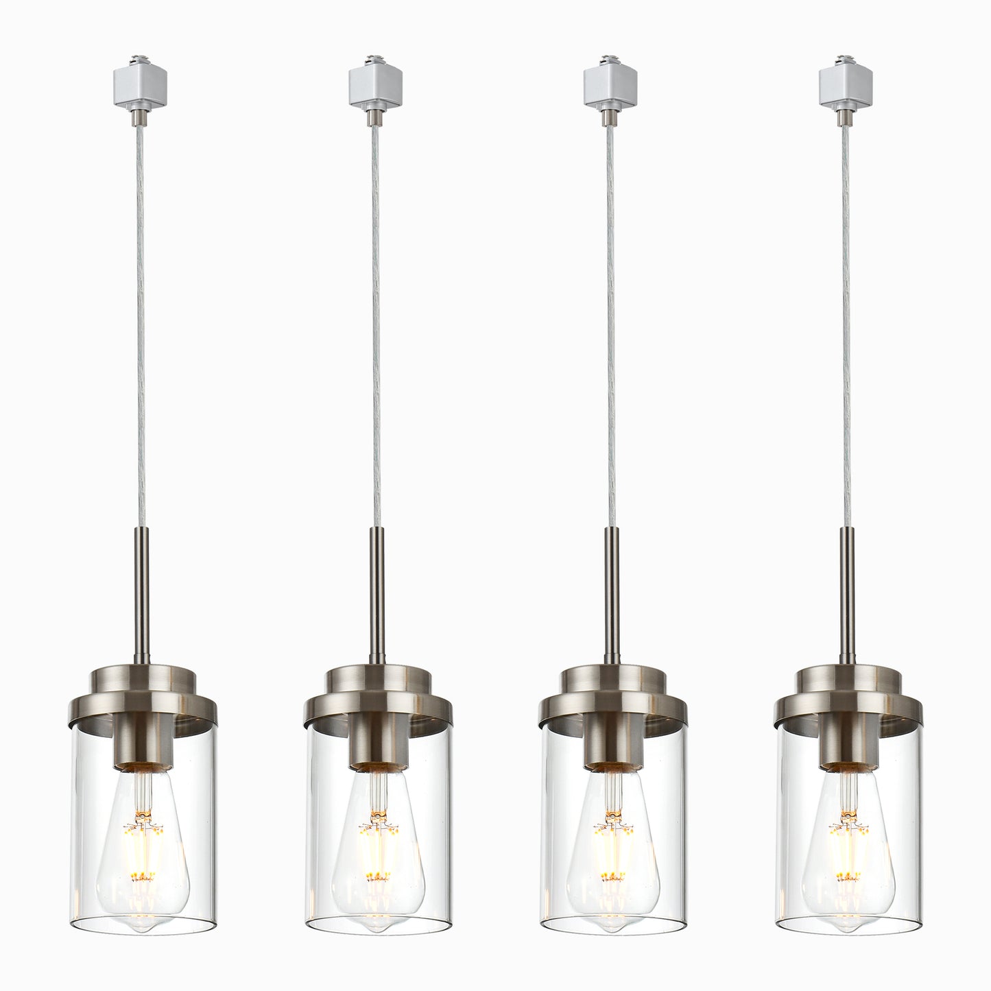 Melucee Edgar H-type Track Pendant Lights 4packs