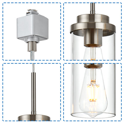 Melucee Edgar H-type Track Pendant Lights 4packs