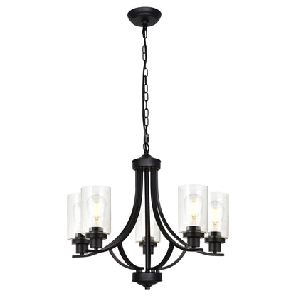 Melucee Marcus Classic Chandelier with Clear Glass Shade