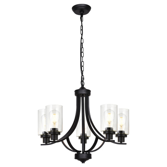 Melucee Marcus Classic Chandelier with Clear Glass Shade
