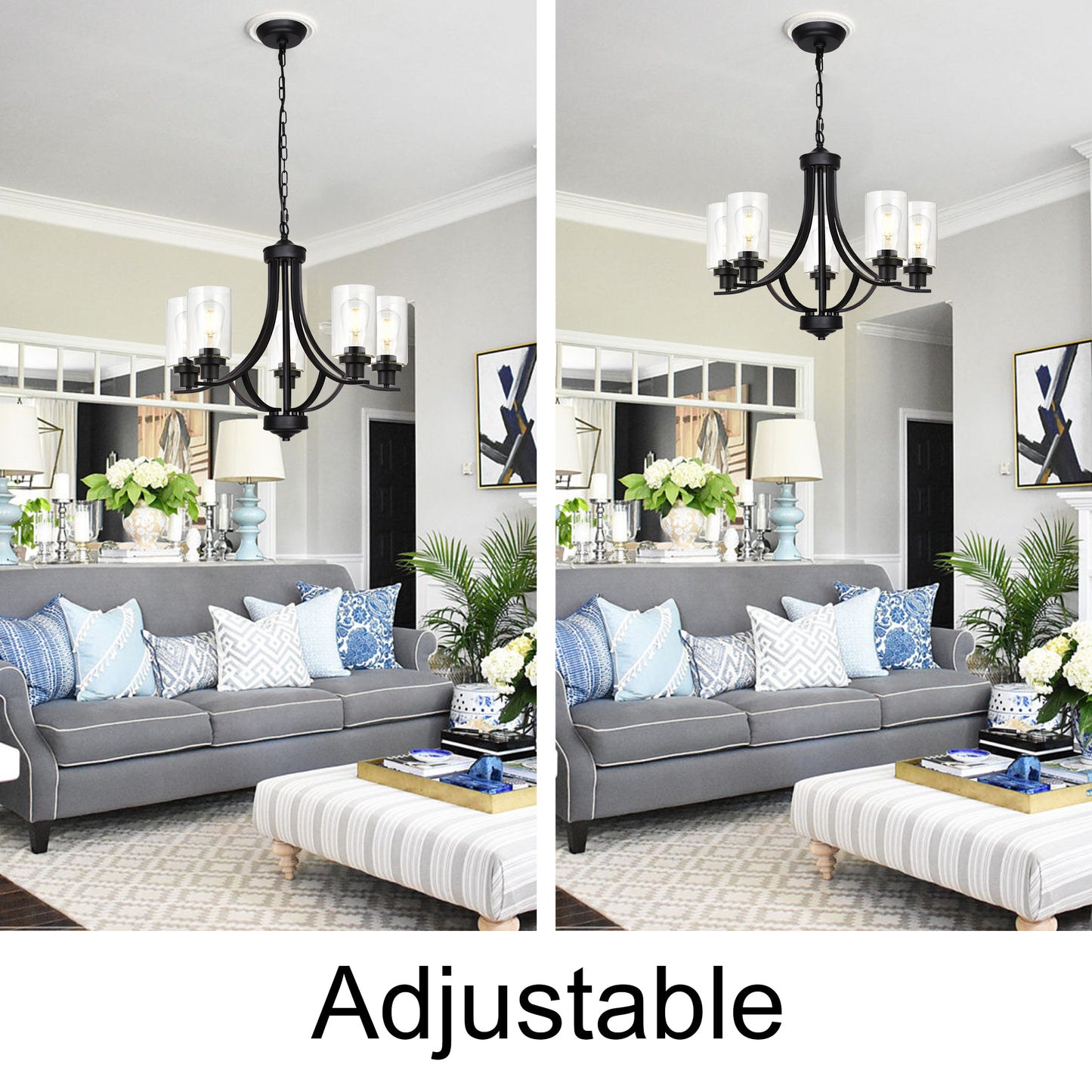 Melucee Marcus Classic Chandelier with Clear Glass Shade