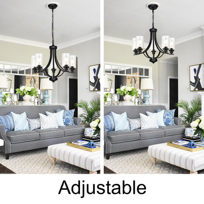 Melucee Marcus Classic Chandelier with Clear Glass Shade