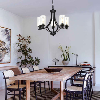 Melucee Marcus Classic Chandelier with Clear Glass Shade