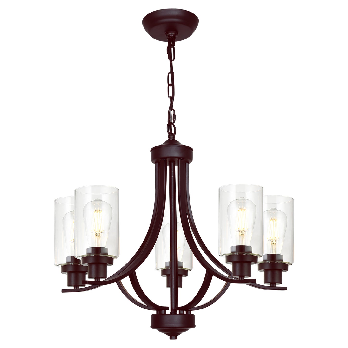 Melucee Marcus Classic Chandelier with Clear Glass Shade