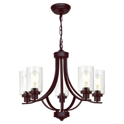 Melucee Marcus Classic Chandelier with Clear Glass Shade