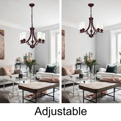Melucee Marcus Classic Chandelier with Clear Glass Shade