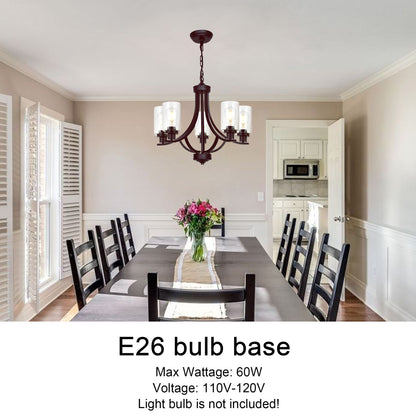 Melucee Marcus Classic Chandelier with Clear Glass Shade