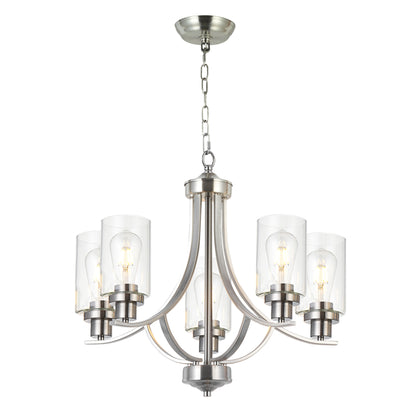 Melucee Marcus Classic Chandelier with Clear Glass Shade