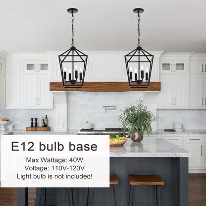 Melucee Joel Farmhouse Chandeliers, Island Lights for Kitchen E12