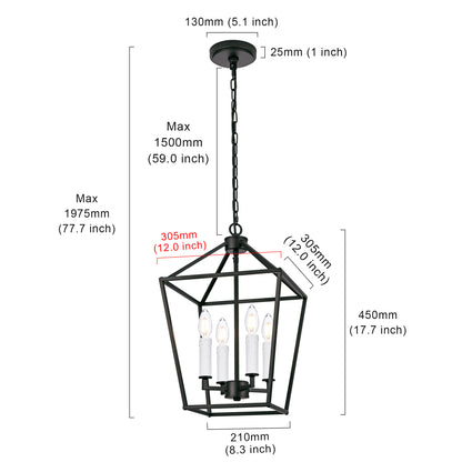 Melucee Joel Farmhouse Chandeliers, Island Lights for Kitchen E12