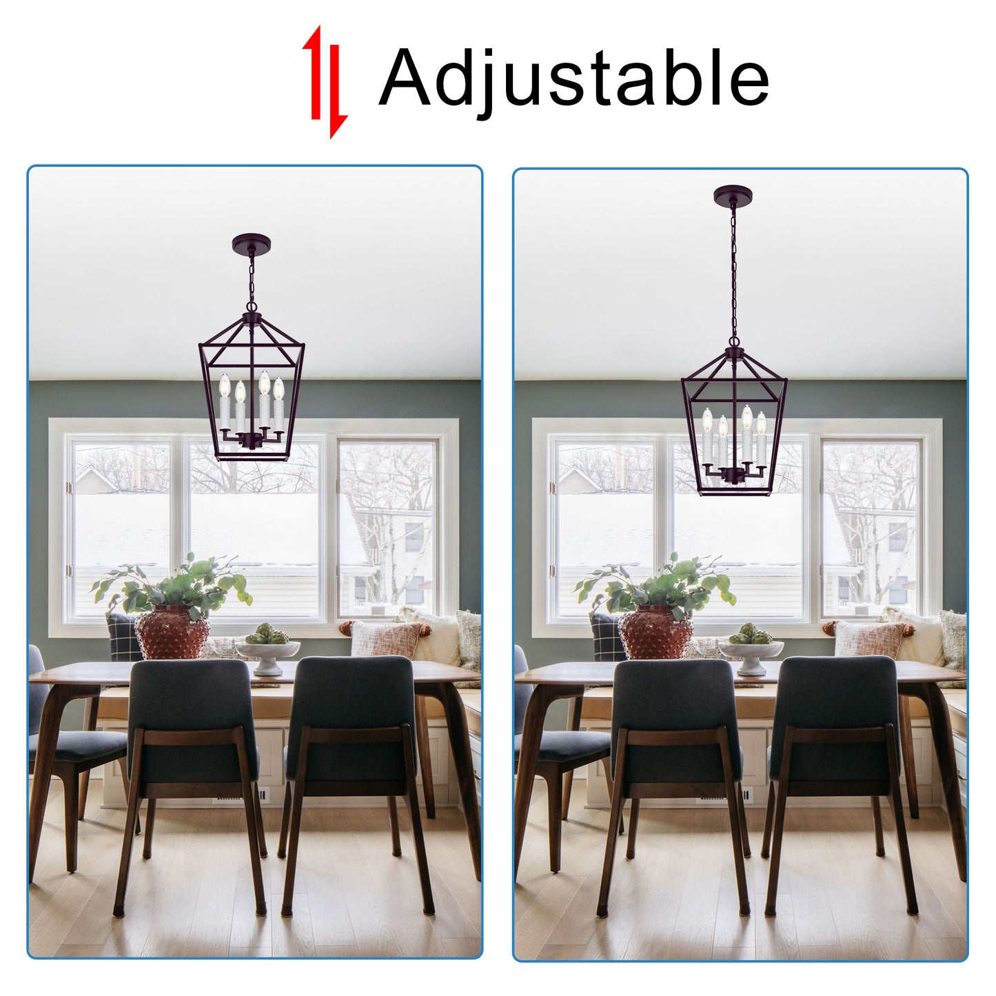 Melucee Joel Farmhouse Chandeliers, Island Lights for Kitchen E12