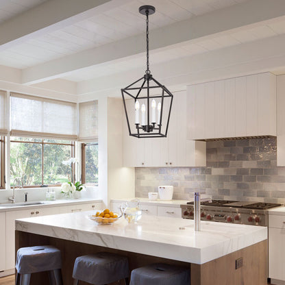 Melucee Joel Farmhouse Chandeliers, Island Lights for Kitchen E12