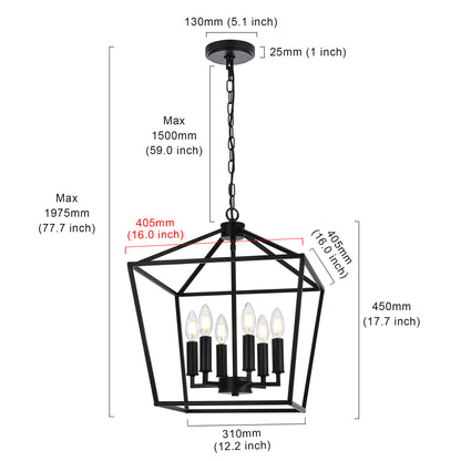 Melucee Joel Farmhouse Chandeliers, Island Lights for Kitchen E12